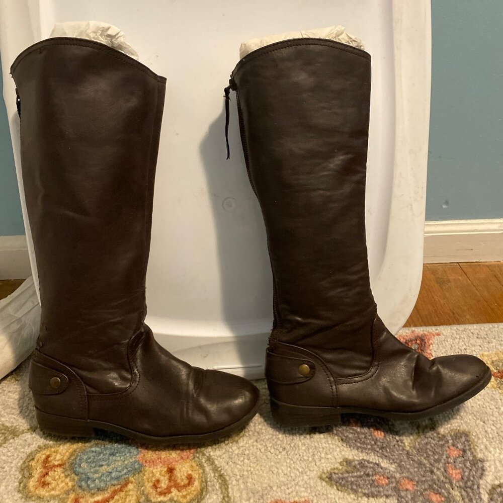 Frye Knee High "Melissa" Riding Boots Women’s Dark Brown Leather - Size 7.5